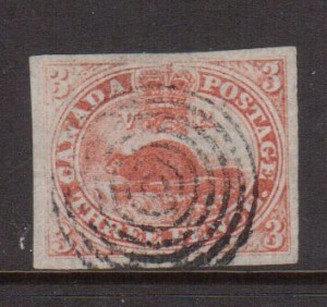 Canada #1a XF Used With Ideal Short Transfer **With Cert.**