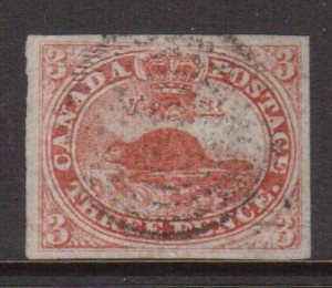 Canada #1a XF Used With Four Large Margins **With Certificate**