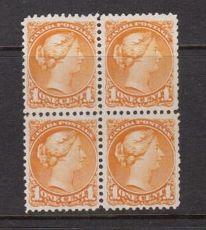 Canada #35a VF/NH Block **With Certificate**