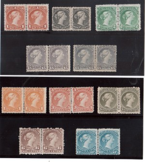 Canada #21 - #30 Mint Set In Pairs