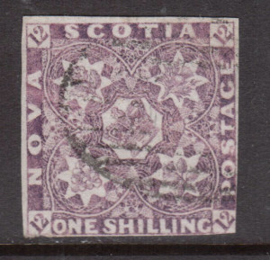 Nova Scotia #6 Used With Light Cancel **With Certificate**