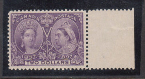 Canada #62 VF/NH Right Margin Copy **With Certificate**
