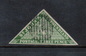 Newfoundland #3 Very Fine Used **With Certificate**