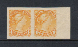 Canada #35b XF/NH Imperforate Pair **With Certificate**