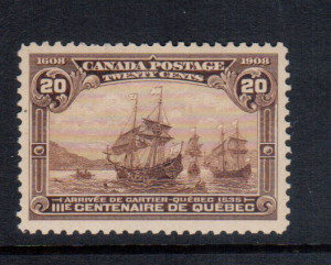 Canada #103 VF/NH **With Certificate**