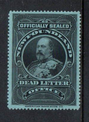 Newfoundland #OX1i XF Mint **With Certificate**