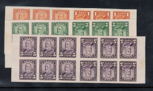 Canada #149c #150c #153c XF/NH Set Of Imperf Tete Beche Booklet Panes