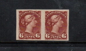 Canada #43b VF Mint Imperf Pair **With Certificate**