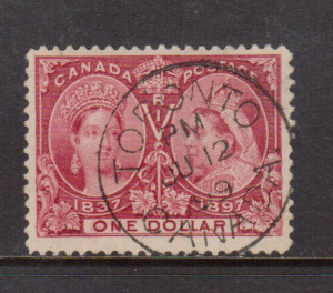 Canada #61 VF Used With Ideal S.O.N. June 12 1899 Circular Date Postmark **With Cert.**