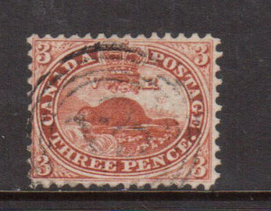 Canada #12 VF Used **With Certificate**