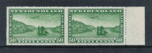 Newfoundland #C10a VF/NH Imperforate Pair **With Cert.**