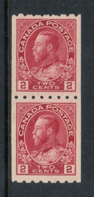 Canada #124 XF/NH Coil Pair **With Certificate**