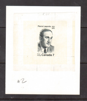 Canada #558DP XF Large Die Proof With Plate # At Top