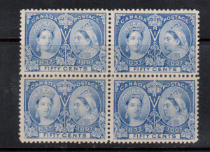 Canada #60 XF/NH Block **With Certificate**