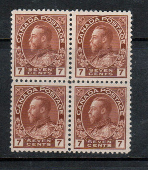 Canada #114iii VF Mint Block **With Certificate**