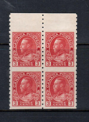 Canada #130a XF/NH Block **With Certificate**