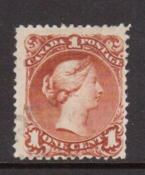 Canada #31 Used On Laid Paper **With Certificate**